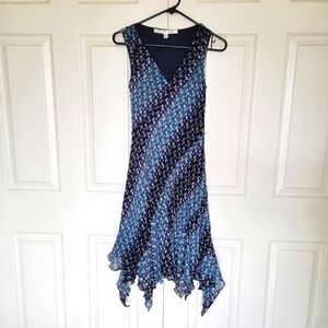 MAX STUDIO flowy blue midi dress size XS